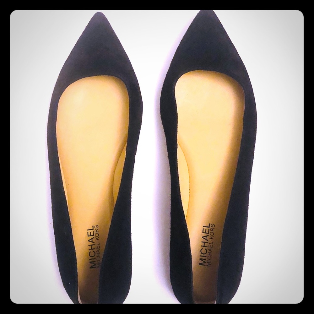 Michael Kors Arianna Black Suede Flats